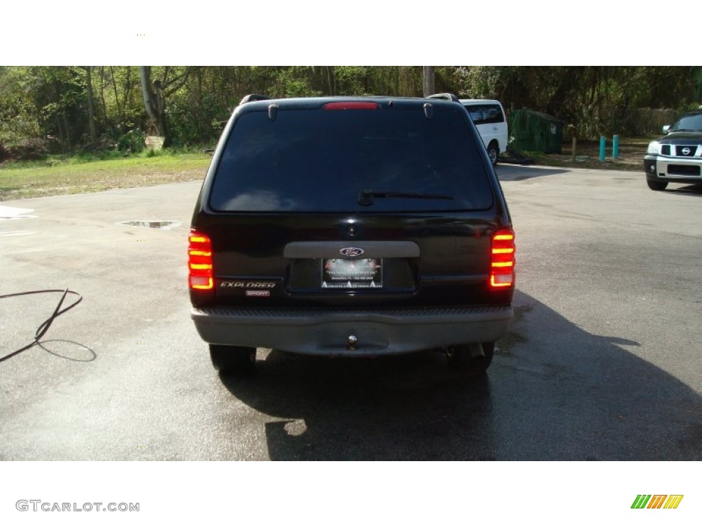 2002 Explorer Sport - Black Clearcoat / Medium Parchment photo #4