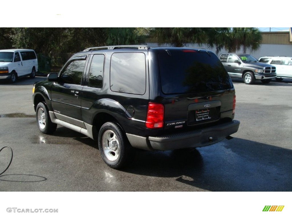 2002 Explorer Sport - Black Clearcoat / Medium Parchment photo #5