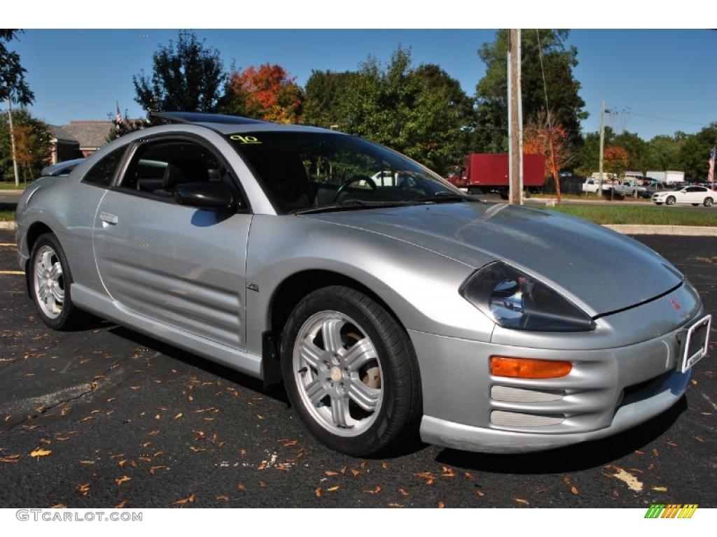 2001 Eclipse GT Coupe - Sterling Silver Metallic / Black photo #7