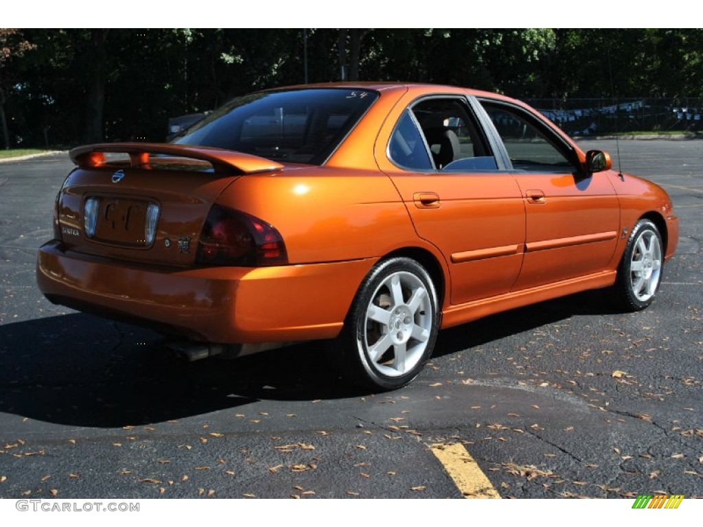 2005 Sentra SE-R Spec V - Volcanic Orange / Charcoal photo #6