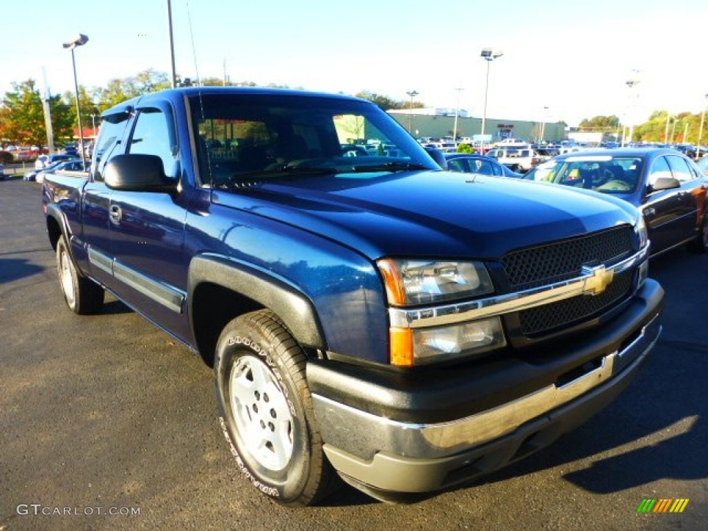 Dark Blue Metallic 2005 Chevrolet Silverado 1500 Z71 Extended Cab 4x4 Exterior Photo #72092584