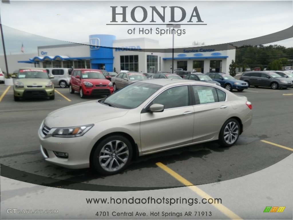 2013 Accord Sport Sedan - Champagne Frost Pearl / Black photo #1