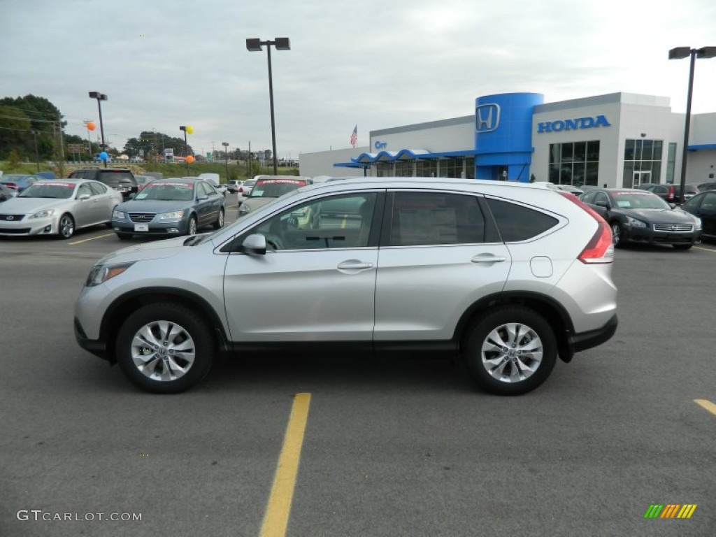 2013 CR-V EX-L - Alabaster Silver Metallic / Gray photo #2