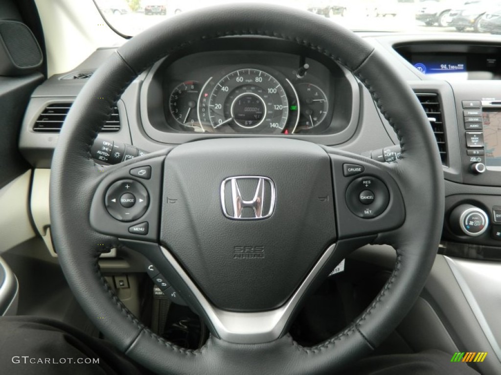 2013 Honda CR-V EX-L Gray Steering Wheel Photo #72094606
