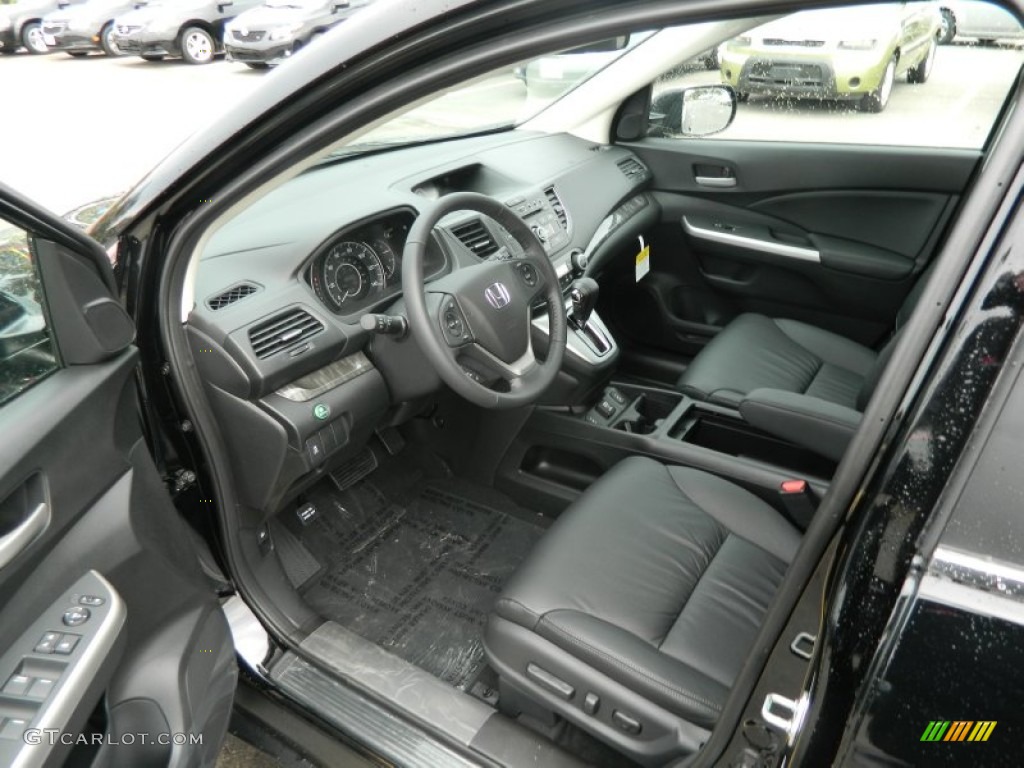 Black Interior 2013 Honda CR-V EX-L Photo #72095710