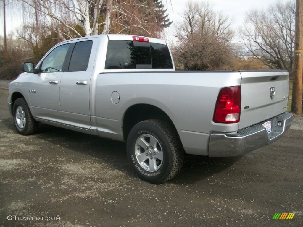 2010 Ram 1500 SLT Quad Cab 4x4 - Bright Silver Metallic / Dark Slate/Medium Graystone photo #4