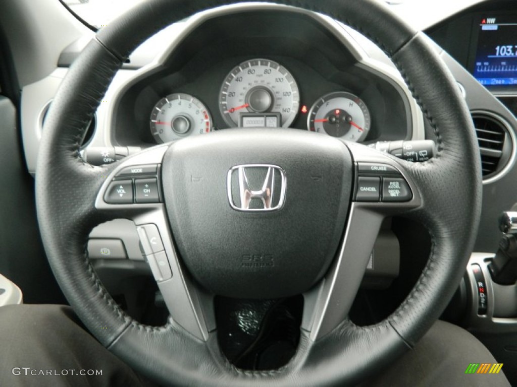 2013 Honda Pilot EX-L Gray Steering Wheel Photo #72097111