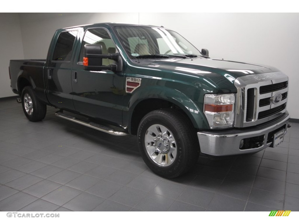 Forest Green Metallic 2008 Ford F350 Super Duty Lariat Crew Cab Exterior Photo #72097133