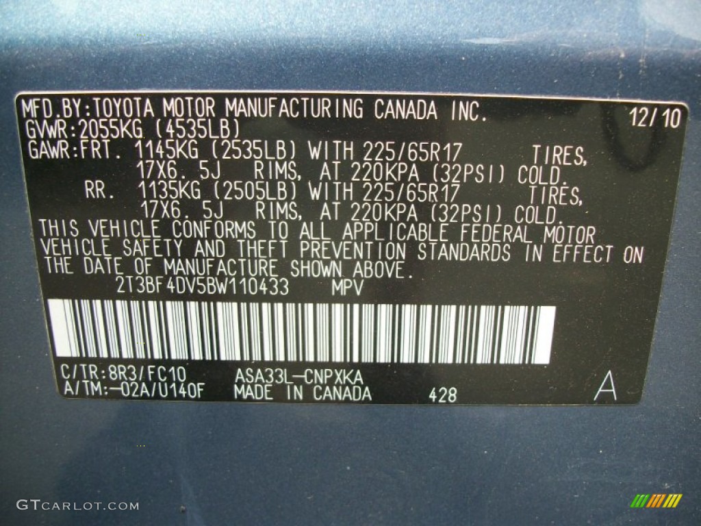2011 Toyota RAV4 I4 4WD 8R3 Photo #72097719