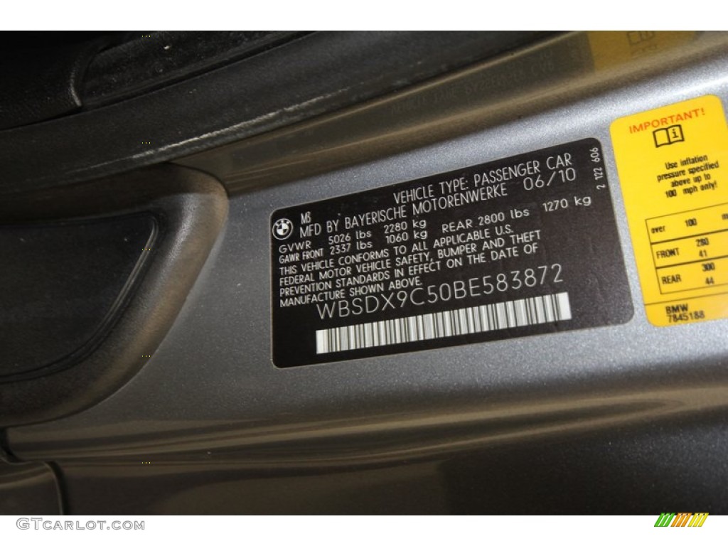 2011 BMW M3 Convertible Info Tag Photo #72098103