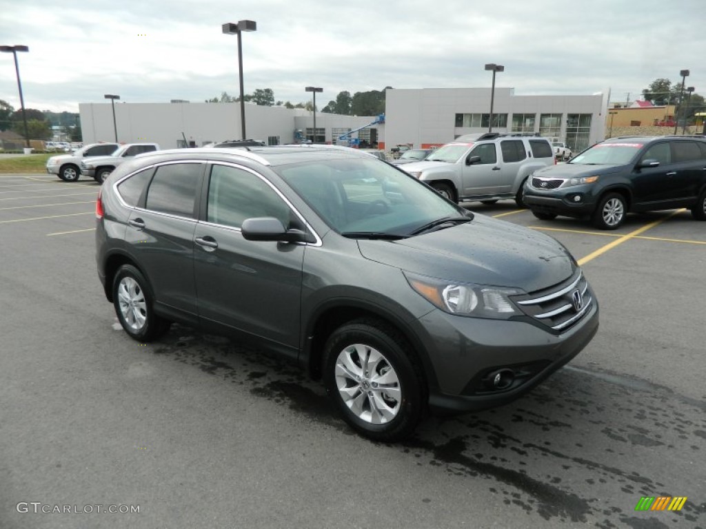 2013 CR-V EX-L AWD - Polished Metal Metallic / Gray photo #8