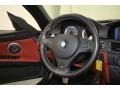 Fox Red Novillo Leather 2011 BMW M3 Convertible Steering Wheel