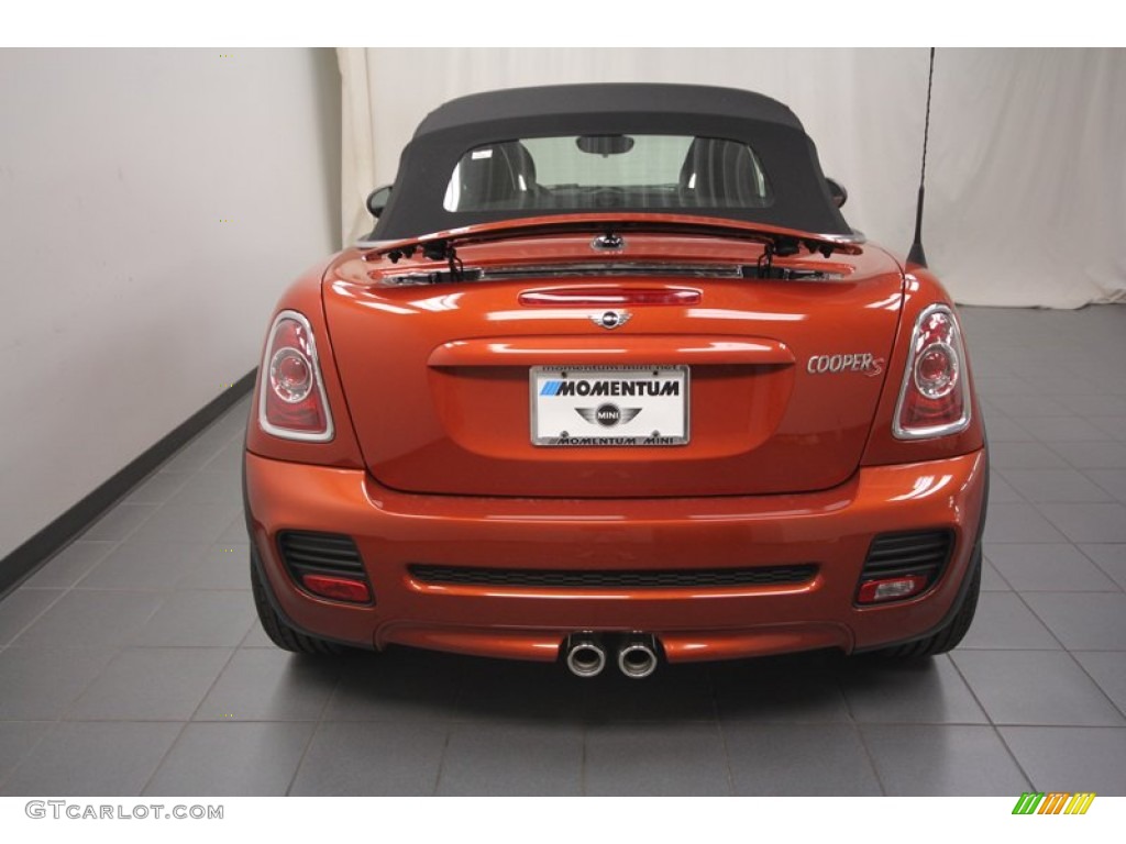 2013 Cooper S Roadster - Spice Orange Metallic / John Cooper Works Black Checkered Cloth photo #11