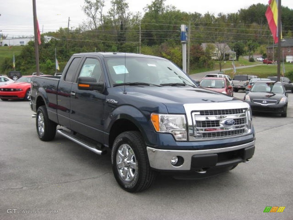 Blue Jeans Metallic 2013 Ford F150 XLT SuperCab 4x4 Exterior Photo #72102412