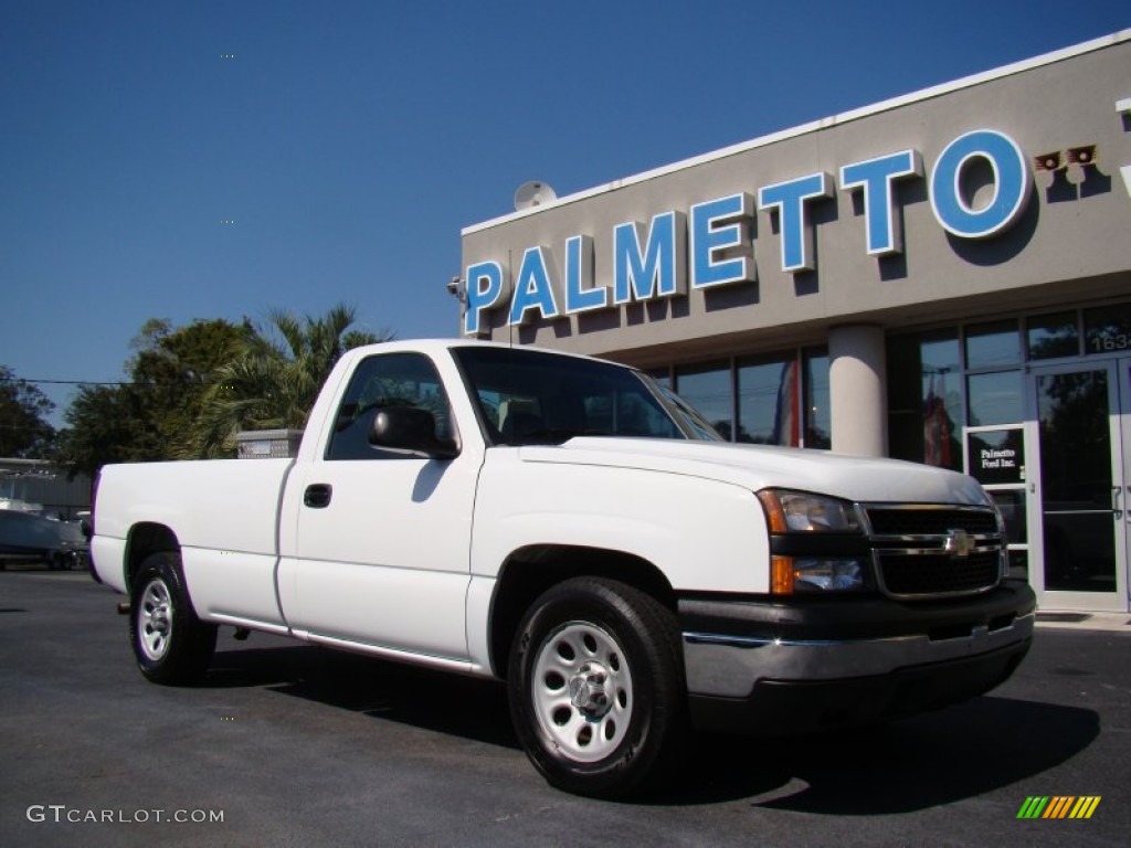 2006 Silverado 1500 Work Truck Regular Cab - Summit White / Dark Charcoal photo #2