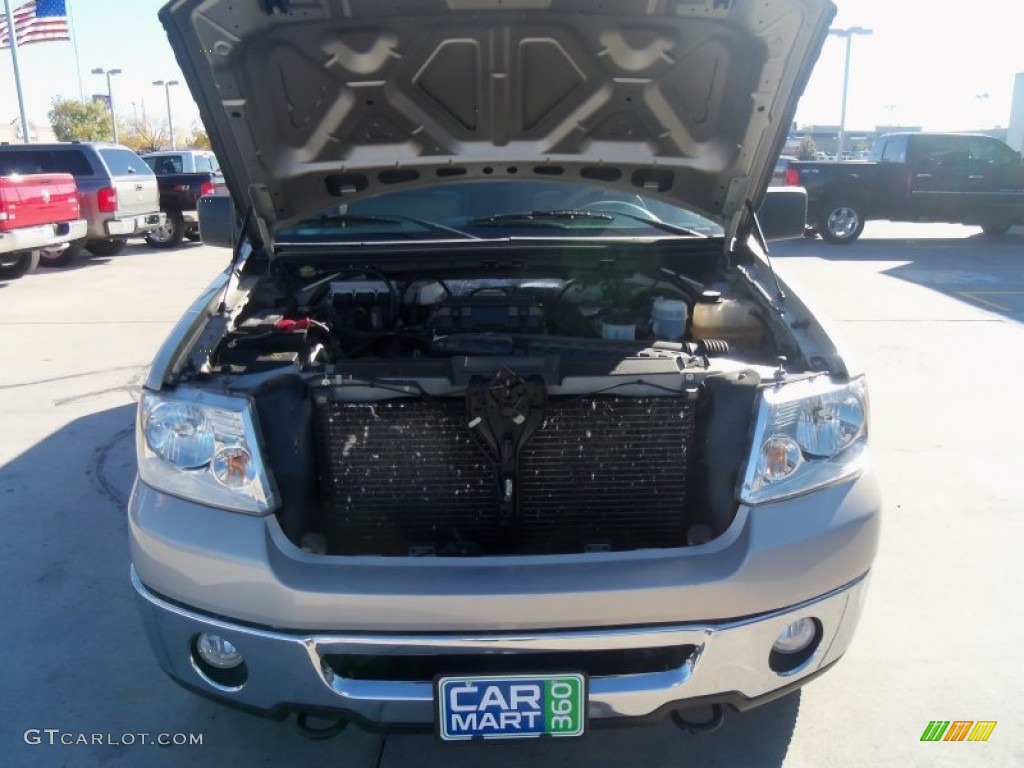 2006 F150 Lariat SuperCrew 4x4 - Smokestone Metallic / Tan photo #3