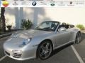 2009 Arctic Silver Metallic Porsche 911 Carrera 4S Cabriolet  photo #1