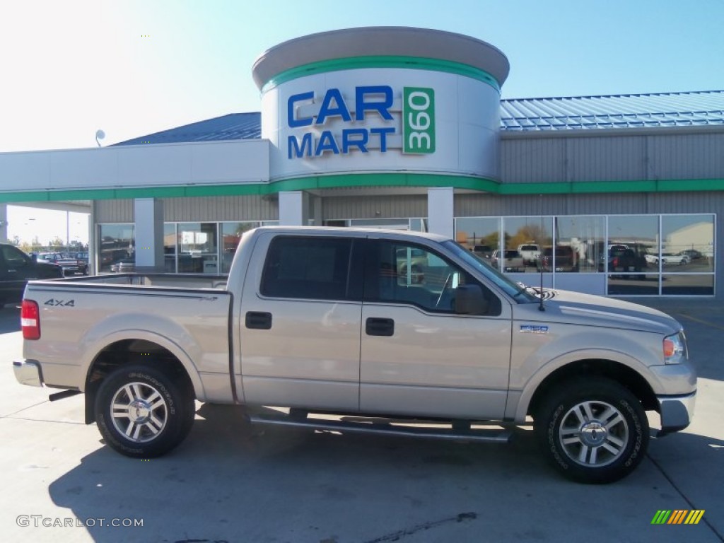2006 F150 Lariat SuperCrew 4x4 - Smokestone Metallic / Tan photo #25