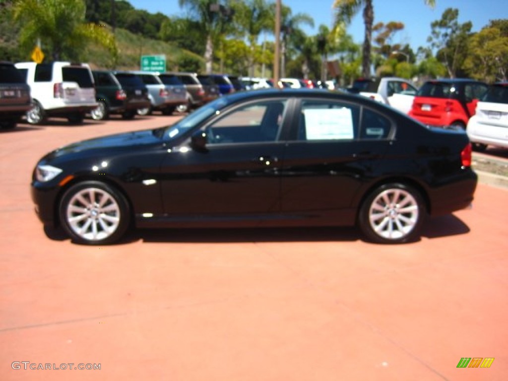 2011 3 Series 328i Sedan - Jet Black / Black photo #2