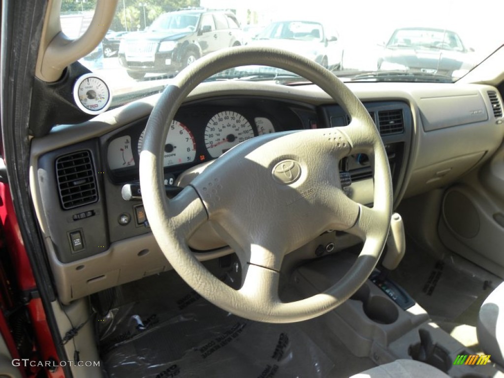 2002 Toyota Tacoma V6 PreRunner TRD Double Cab Oak Steering Wheel Photo #72107670