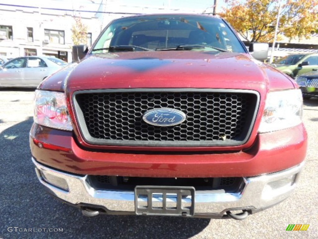 2005 F150 XLT Regular Cab 4x4 - Bright Red / Tan photo #3