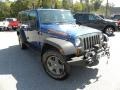 2010 Deep Water Blue Pearl Jeep Wrangler Unlimited Mountain Edition 4x4  photo #1