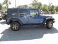2010 Deep Water Blue Pearl Jeep Wrangler Unlimited Mountain Edition 4x4  photo #11
