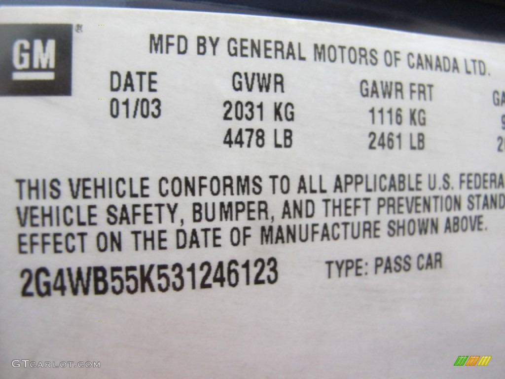 2003 Regal LS - Midnight Blue Pearl / Medium Gray photo #40