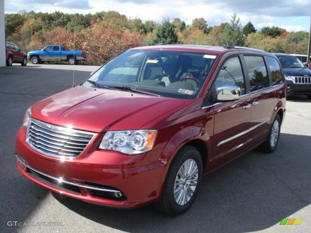 2013 Town & Country Limited - Deep Cherry Red Crystal Pearl / Dark Frost Beige/Medium Frost Beige photo #2