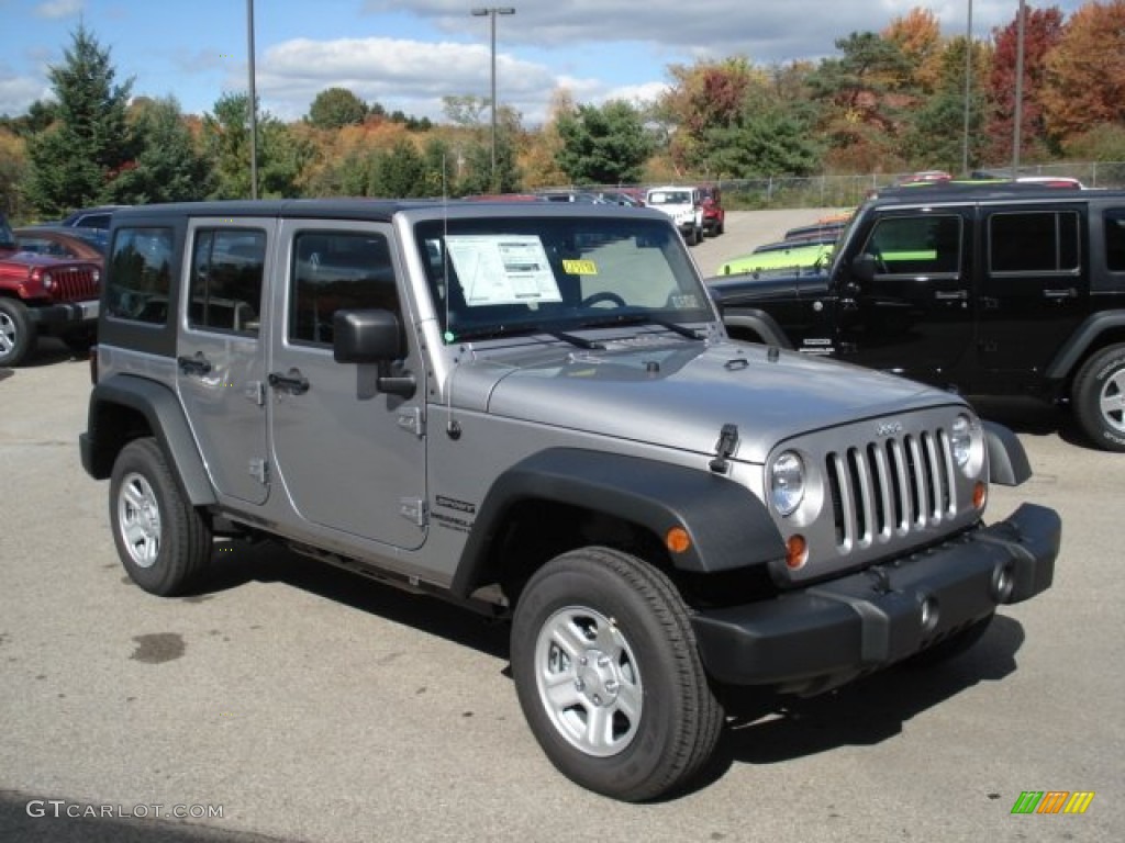 2013 Wrangler Unlimited Sport 4x4 - Billet Silver Metallic / Black photo #4