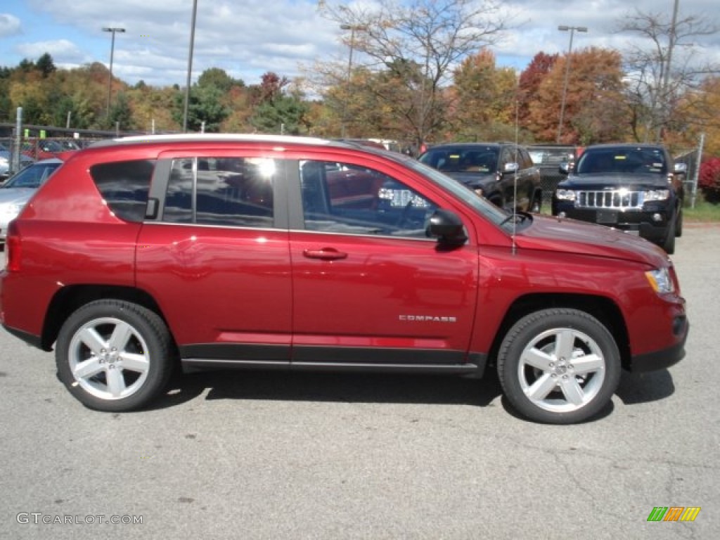 2013 Compass Limited 4x4 - Deep Cherry Red Crystal Pearl / Dark Slate Gray/Light Pebble photo #5