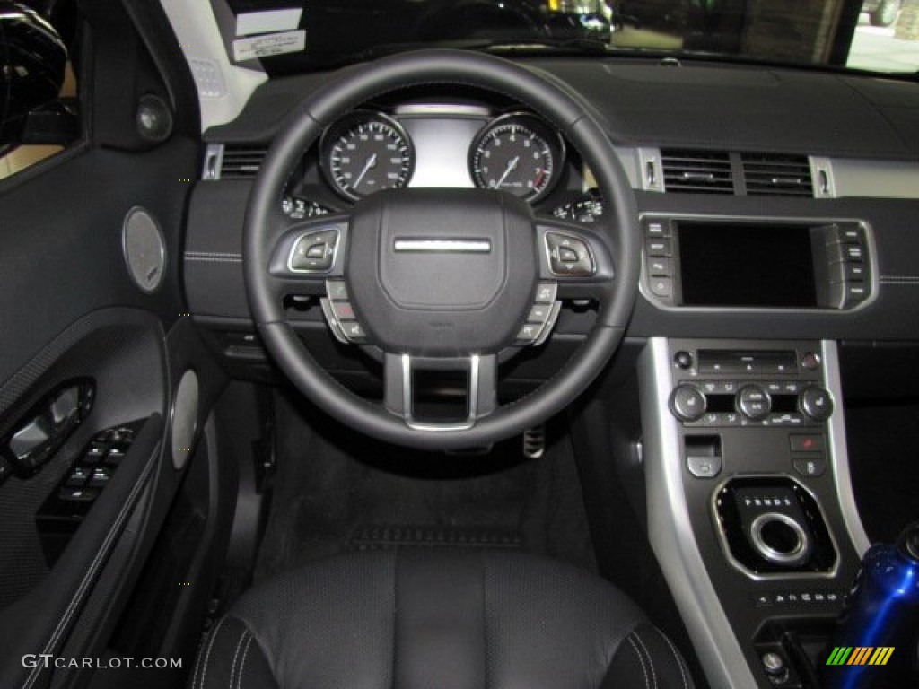 2012 Range Rover Evoque Dynamic - Mauritius Blue Metallic / Dynamic Ebony/Cirrus photo #13