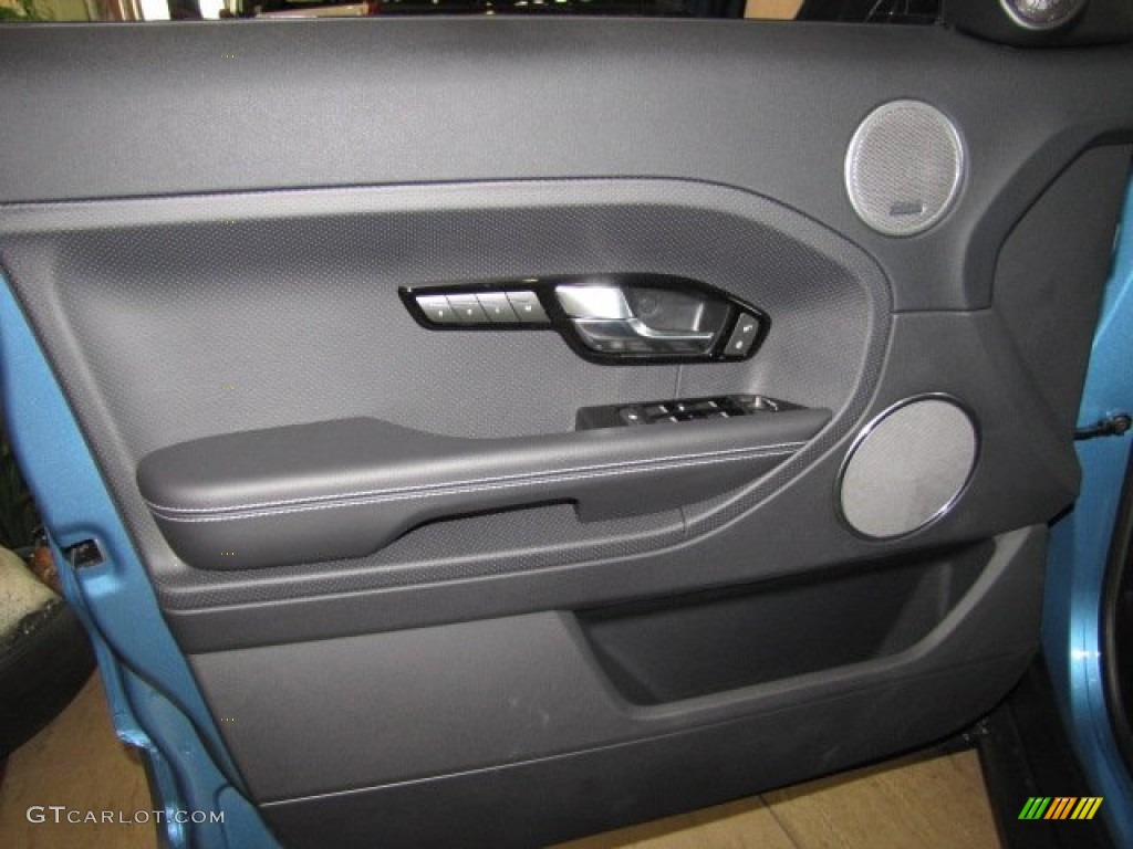 2012 Range Rover Evoque Dynamic - Mauritius Blue Metallic / Dynamic Ebony/Cirrus photo #14