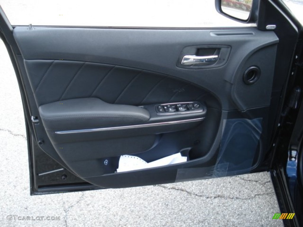2013 Dodge Charger R/T AWD Black Door Panel Photo #72123540