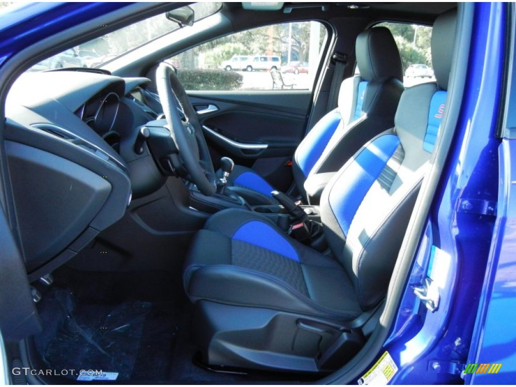 ST Performance Blue Recaro Seats Interior 2013 Ford Focus ST Hatchback Photo #72126510
