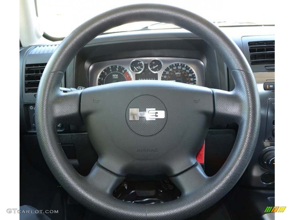 2010 Hummer H3 T Alpha Ebony Steering Wheel Photo #72126878
