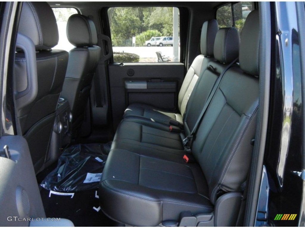 Black Interior 2012 Ford F450 Super Duty Lariat Crew Cab 4x4 Dually Photo #72128271
