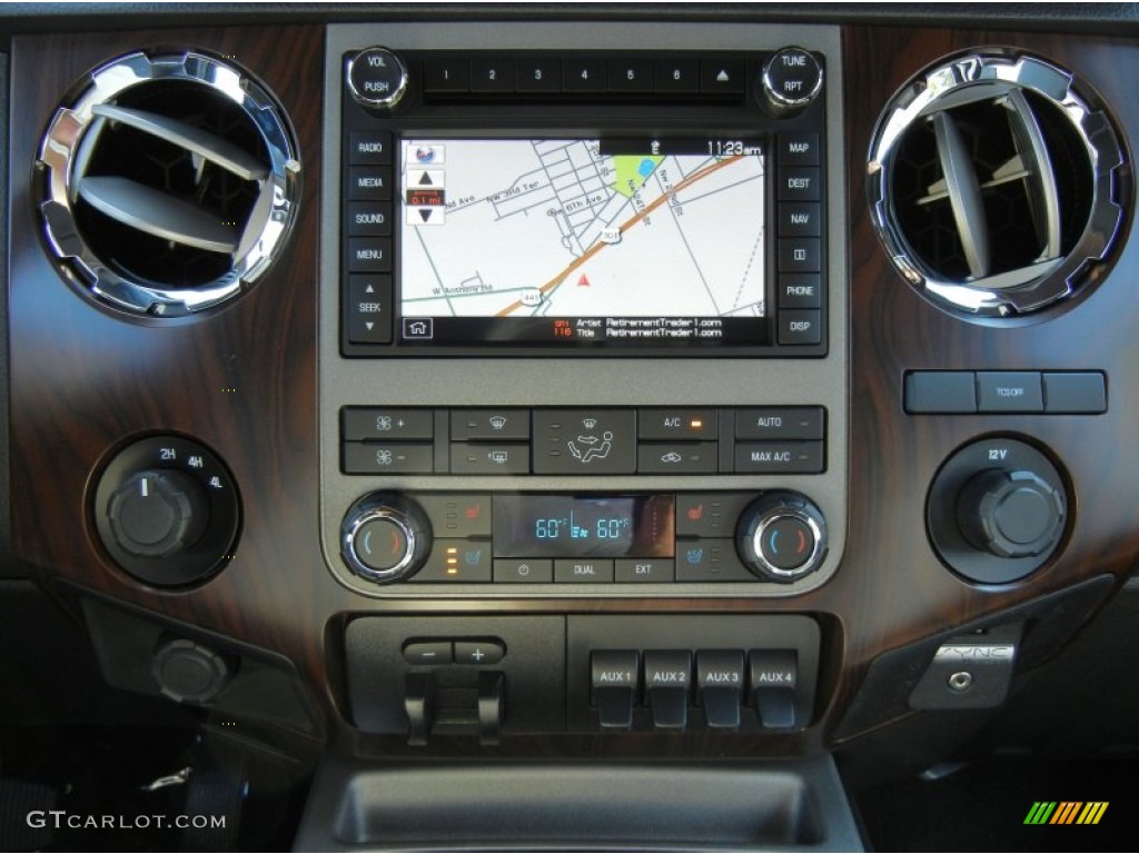 2012 Ford F450 Super Duty Lariat Crew Cab 4x4 Dually Controls Photo #72128364