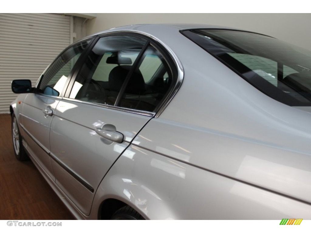 2002 3 Series 330xi Sedan - Titanium Silver Metallic / Black photo #7