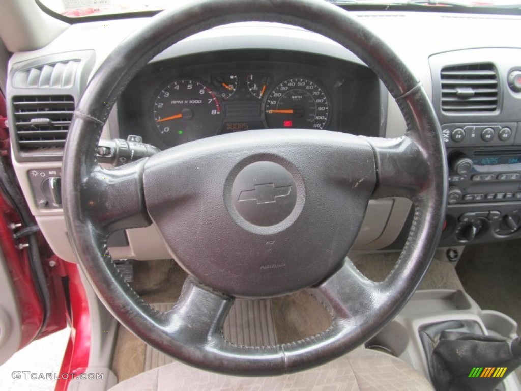 2004 Chevrolet Colorado Z71 Extended Cab 4x4 Medium Dark Pewter Steering Wheel Photo #72132570