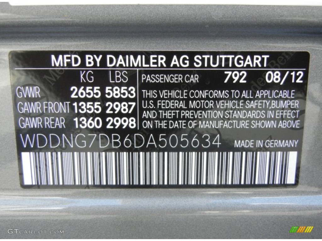 2013 S 550 Sedan - Palladium Silver Metallic / Ash/Grey photo #13