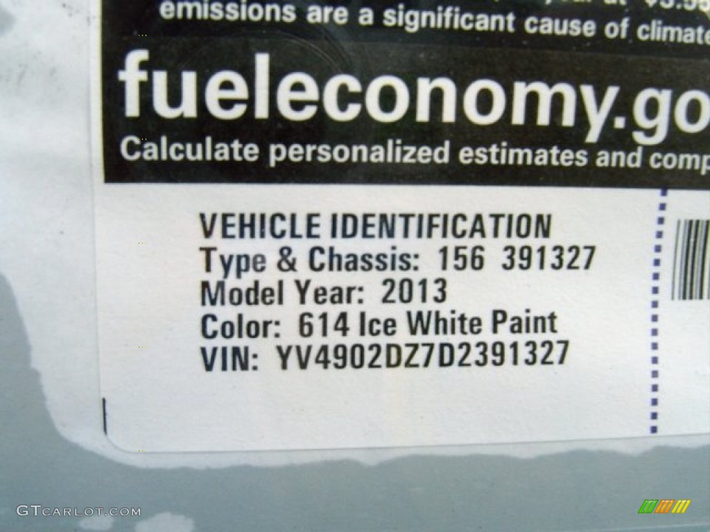 2013 Volvo XC60 T6 AWD R-Design Color Code Photos