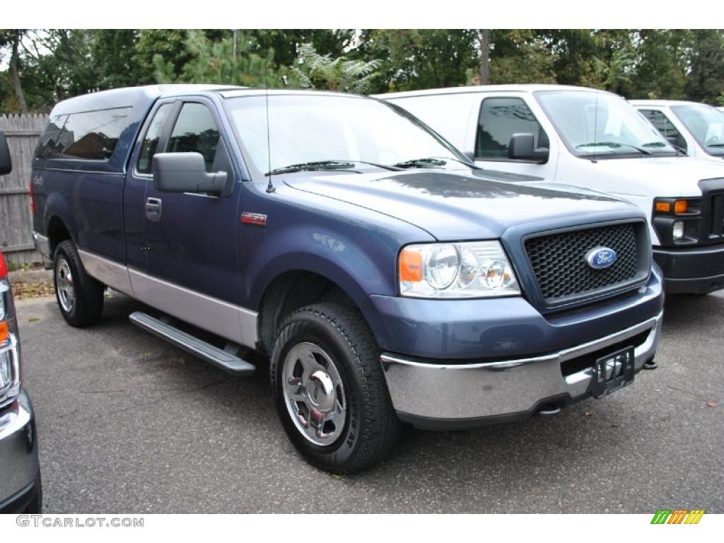 2006 F150 XLT Regular Cab 4x4 - Medium Wedgewood Blue Metallic / Medium Flint photo #2