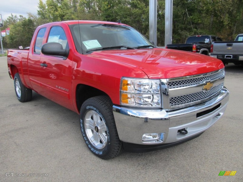 2013 Silverado 1500 LT Extended Cab 4x4 - Victory Red / Ebony photo #8