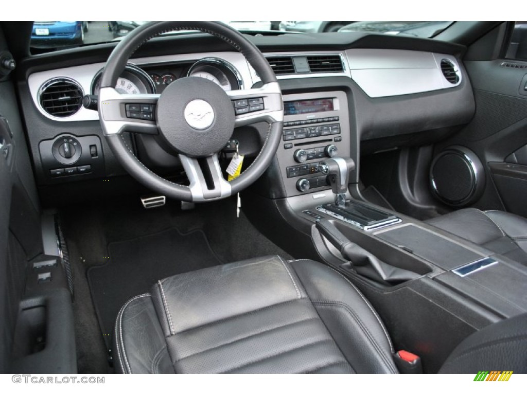 Charcoal Black Interior 2012 Ford Mustang V6 Premium Convertible Photo #72138064