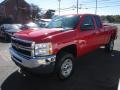 Victory Red - Silverado 2500HD Work Truck Extended Cab 4x4 Photo No. 3