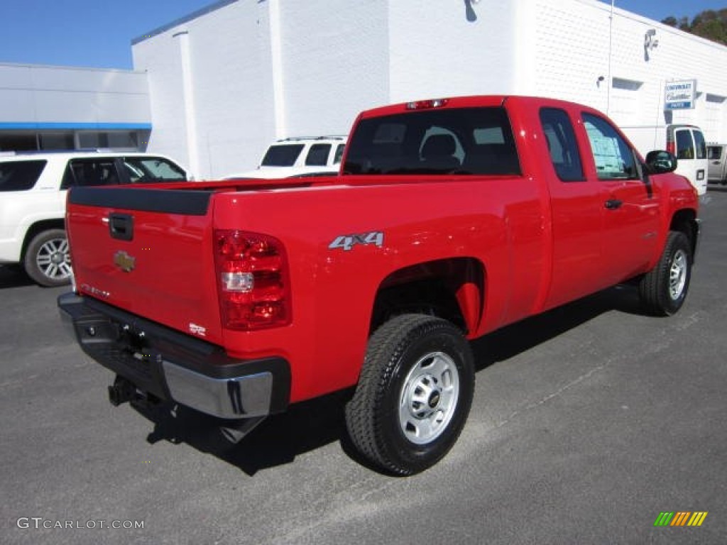 Victory Red 2013 Chevrolet Silverado 2500HD Work Truck Extended Cab 4x4 Exterior Photo #72139337