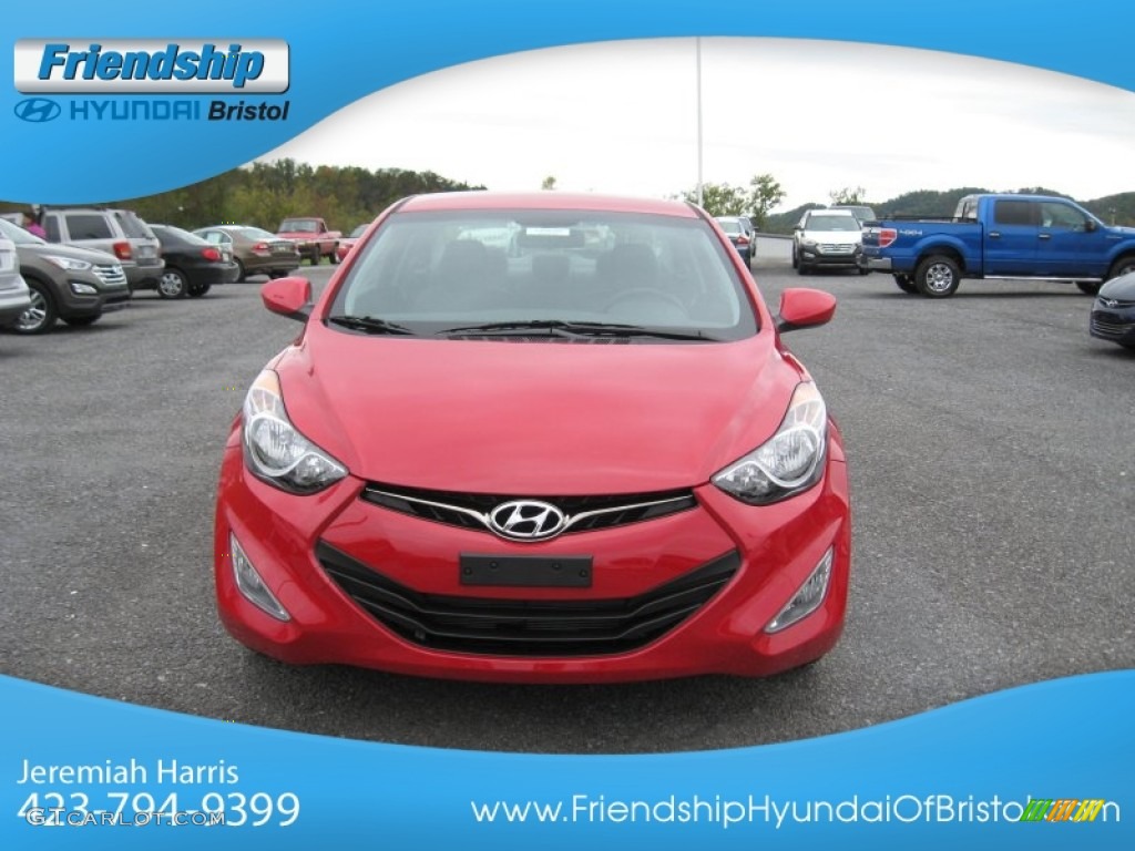 2013 Elantra Coupe GS - Volcanic Red / Gray photo #4