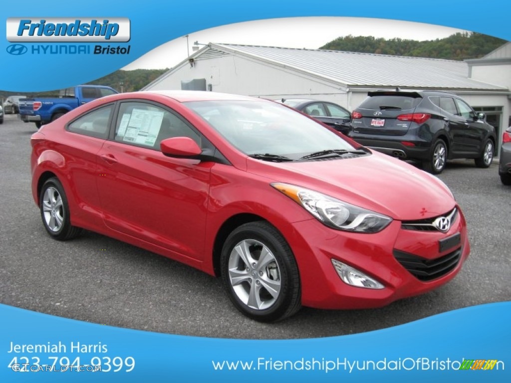 2013 Elantra Coupe GS - Volcanic Red / Gray photo #5