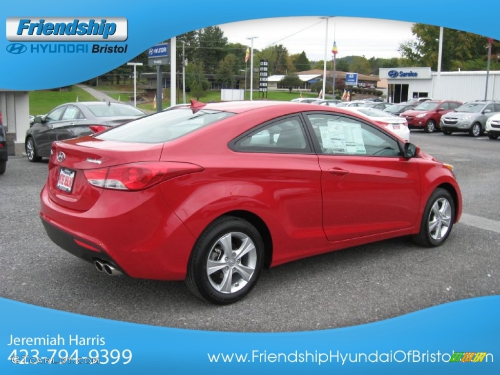 2013 Elantra Coupe GS - Volcanic Red / Gray photo #7